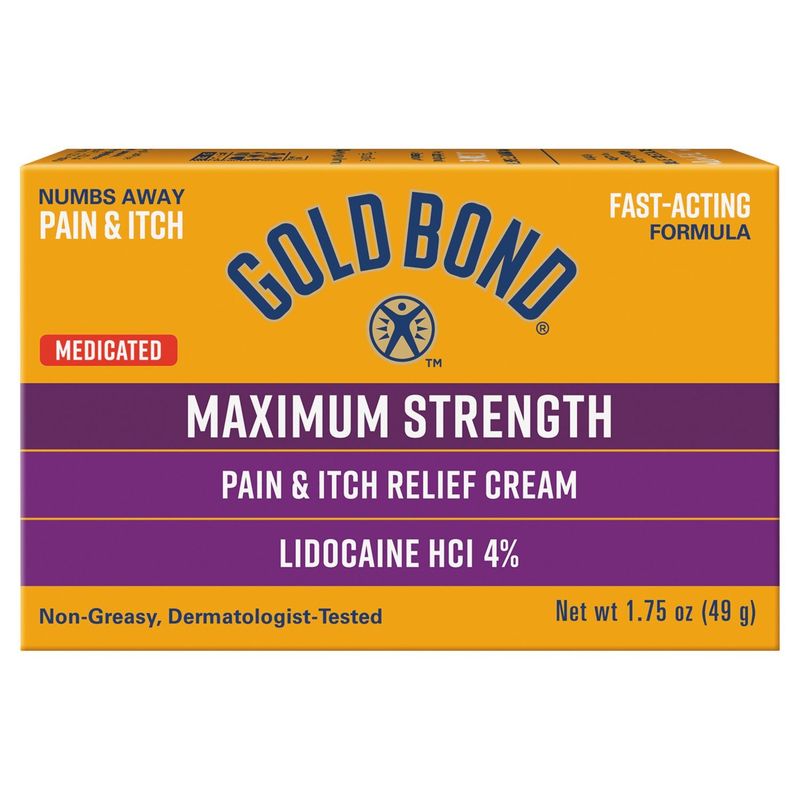 Gold Bond Medicated Maximum Strength Pain &amp; Itch Relief Cream, 1.75 oz