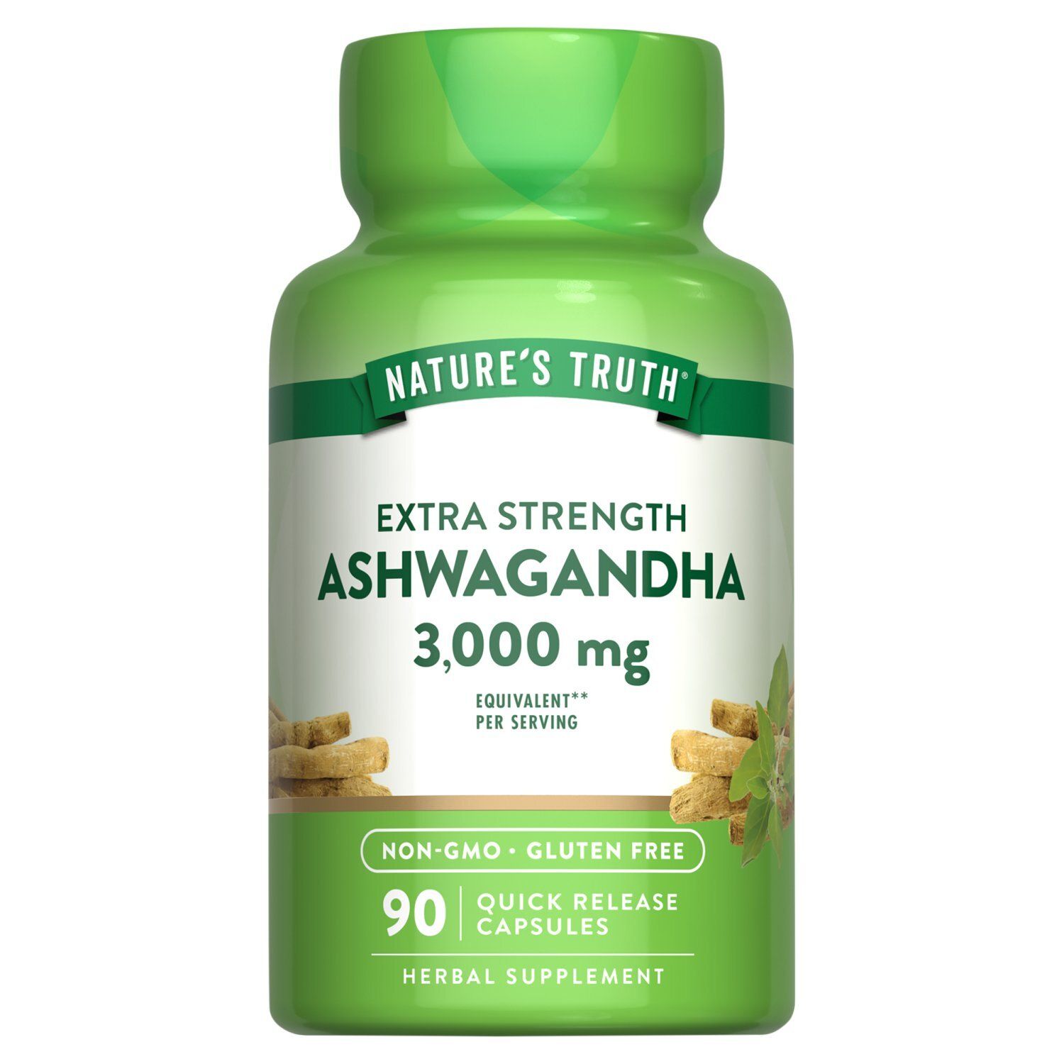 Nature's Truth Extra Strength Ashwagandha Herbal Supplement, 90 count
