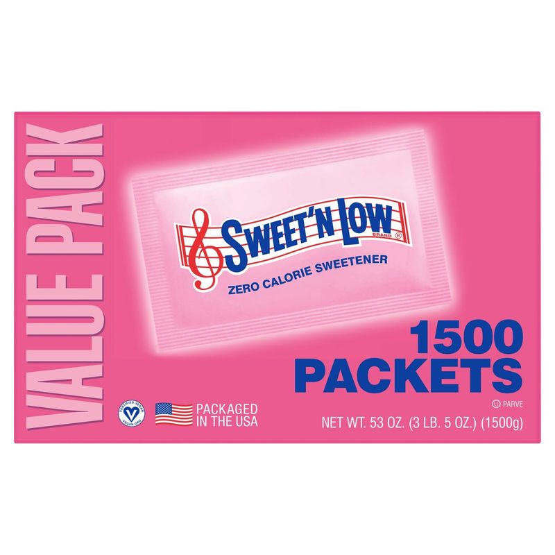 Sweet'N Low Zero Calorie Sweetener Value Pack, 1500 count, 53 oz