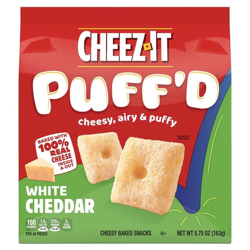 Cheez-It Puff'd White Cheddar Cheesy Baked Snacks, 5.75 oz