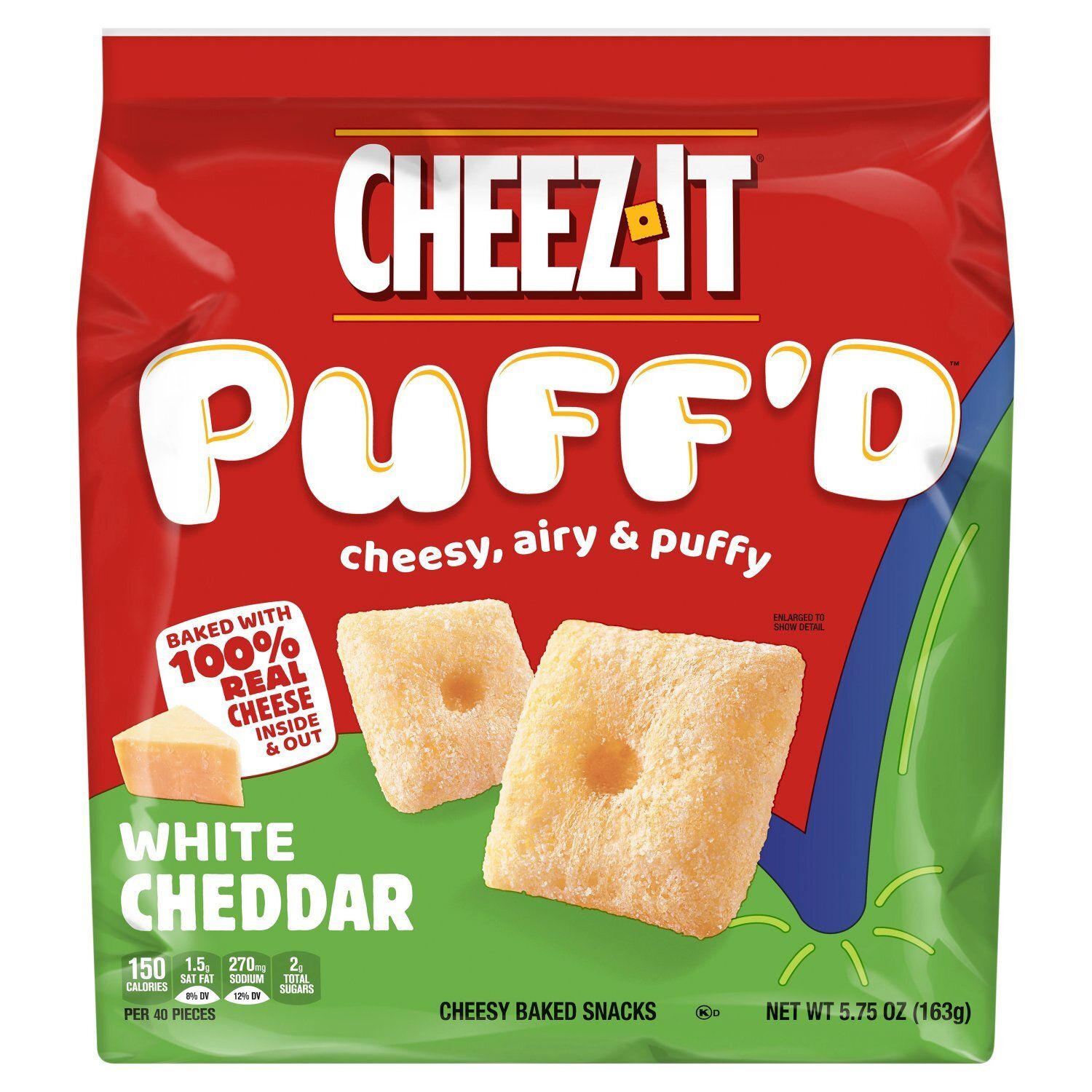 Cheez-It Puff'd White Cheddar Cheesy Baked Snacks, 5.75 oz