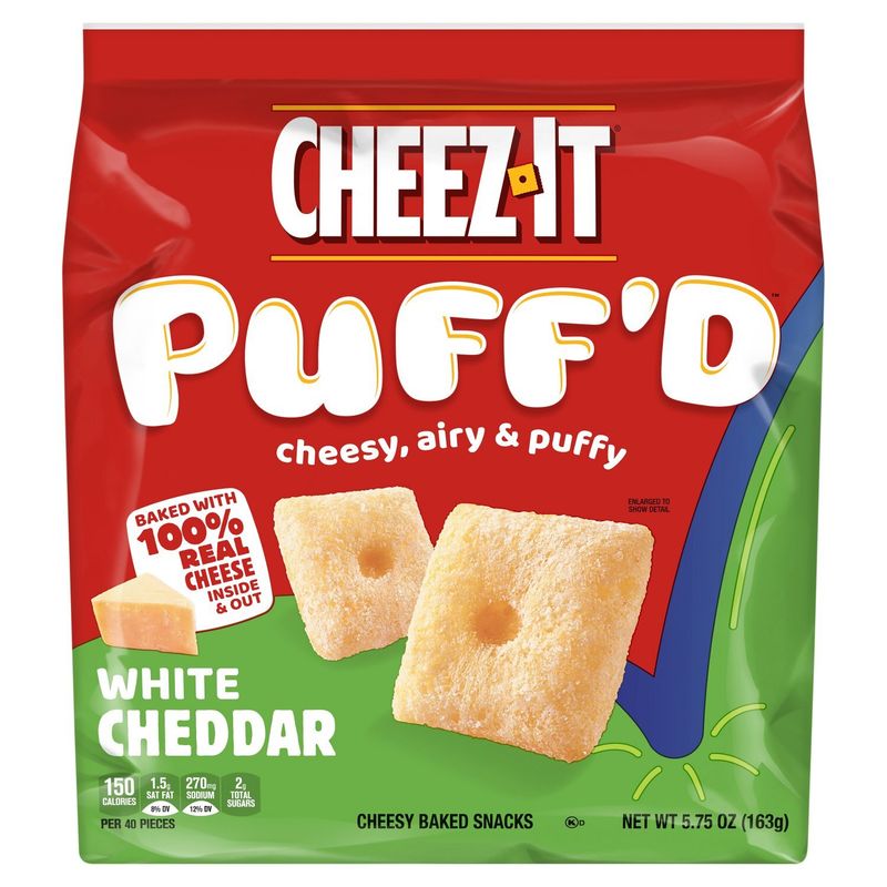 Cheez-It Puff'd White Cheddar Cheesy Baked Snacks, 5.75 oz