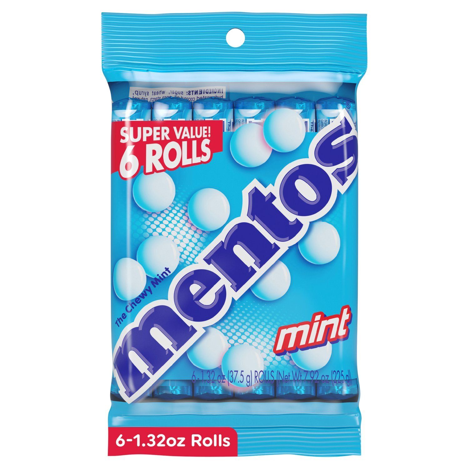 Mentos Mint Candy Super Value!, 1.32 oz, 6 count