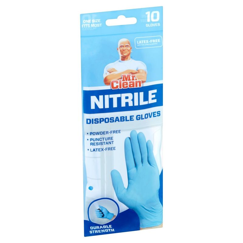 Mr. Clean Nitrile Disposable Gloves, 10 count