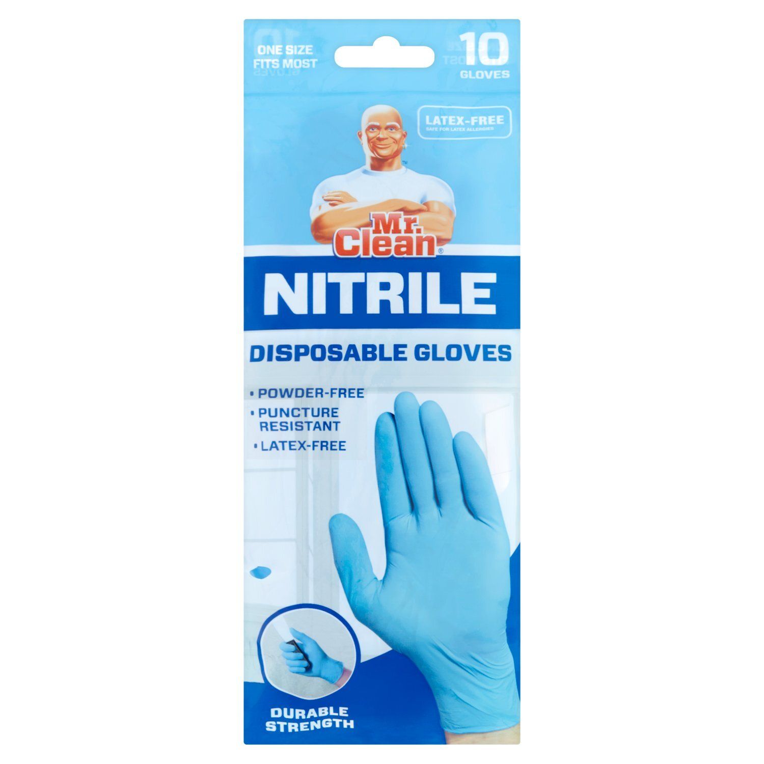 Mr. Clean Nitrile Disposable Gloves, 10 count