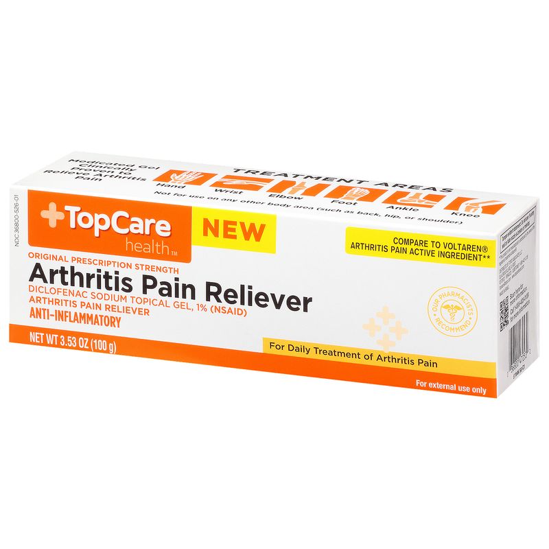 TopCare Pain Relief Diclofenac Sodium 1% Gel, 3.53 oz