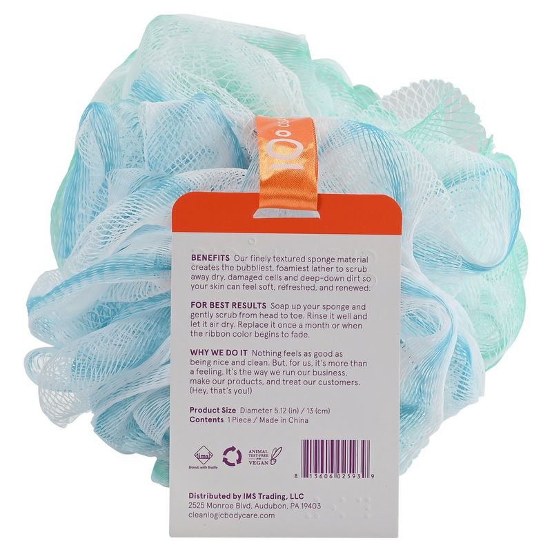 Cleanlogic Bath and Body Tie Dye Mesh Sponge, 1 count