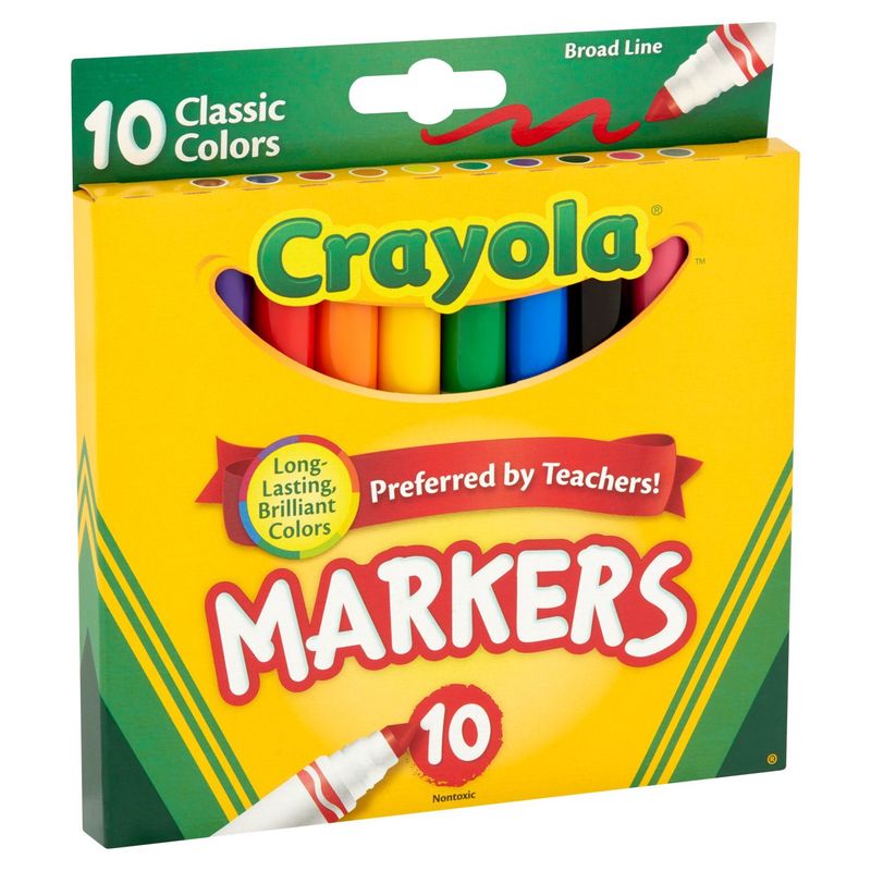 Crayola Nontoxic Markers, 10 count