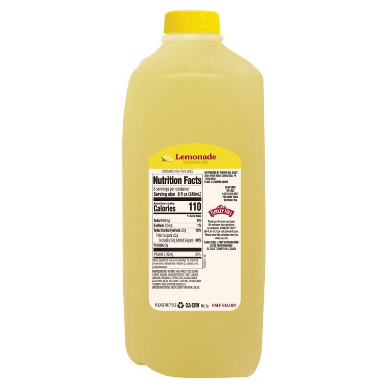 Turkey Hill Lemonade, half gal