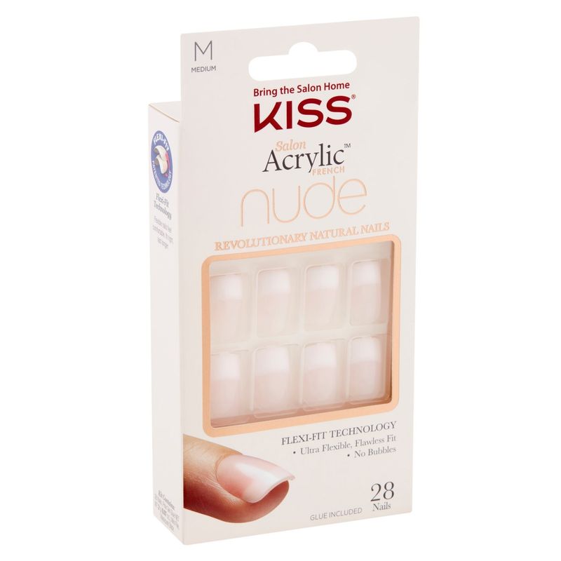 Kiss Salon Acrylic French Nude Revolutionary Natural Nails, Medium