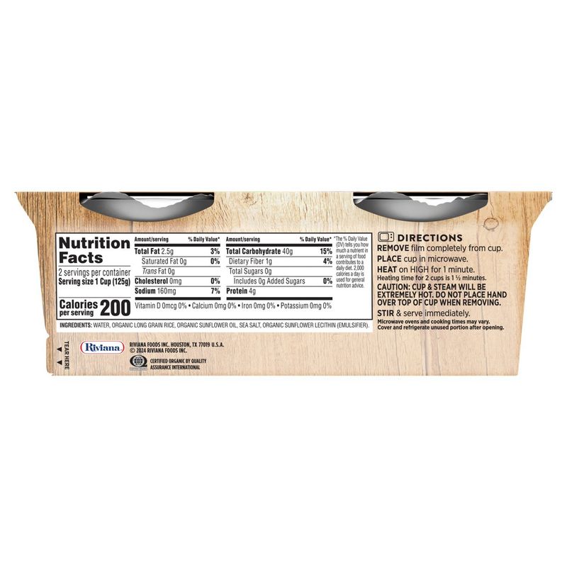 Minute Ready to Serve Organic White Rice Cups, 8.8 oz