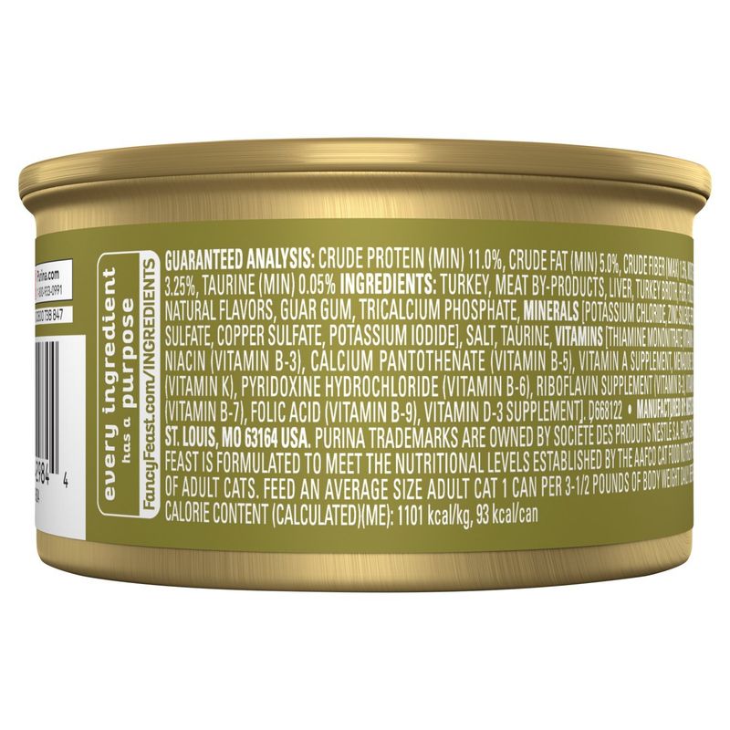 Purina Fancy Feast Turkey &amp; Giblets Feast Classic Paté Gourmet Cat Food, 3 oz