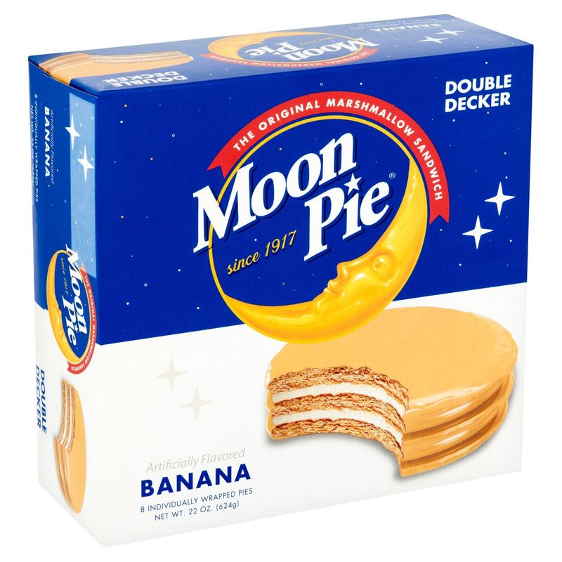 Moon Pie Banana Double Decker, 8 count, 22 oz
