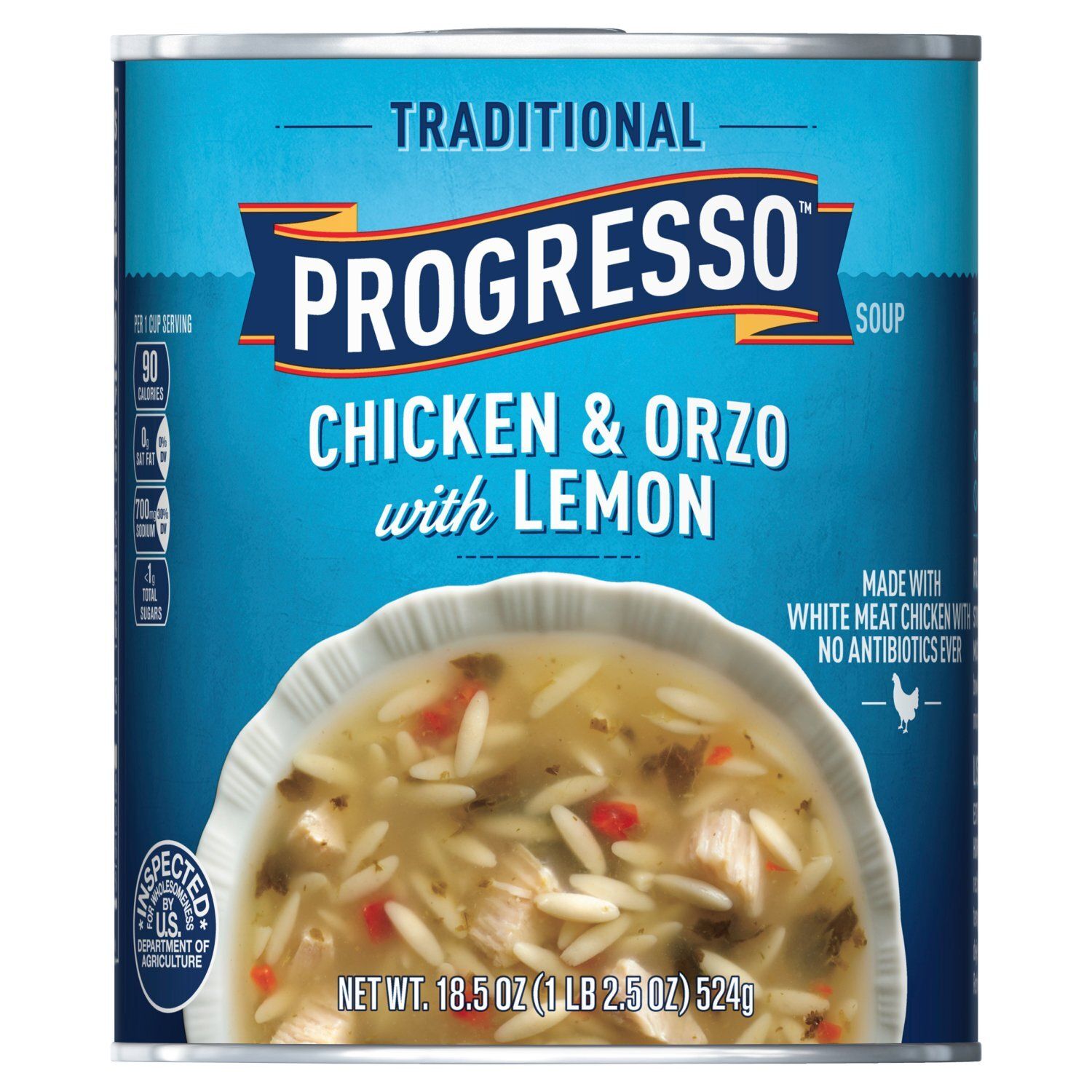 PROGRESSO Traditional Chicken &amp; Orzo with Lemon Soup, 18.5 oz