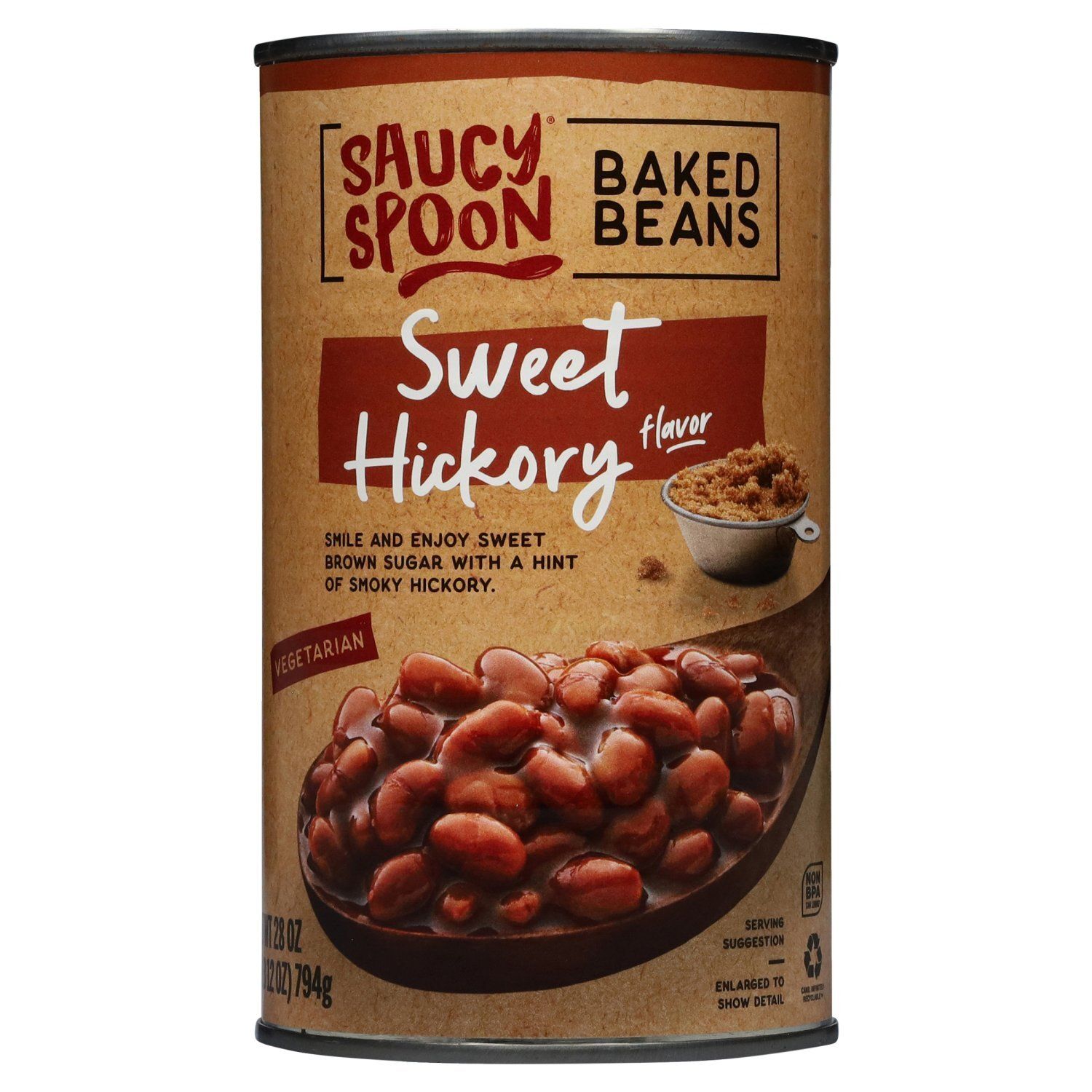 Saucy Spoon Sweet Hickory Flavor Baked Beans, 28 oz