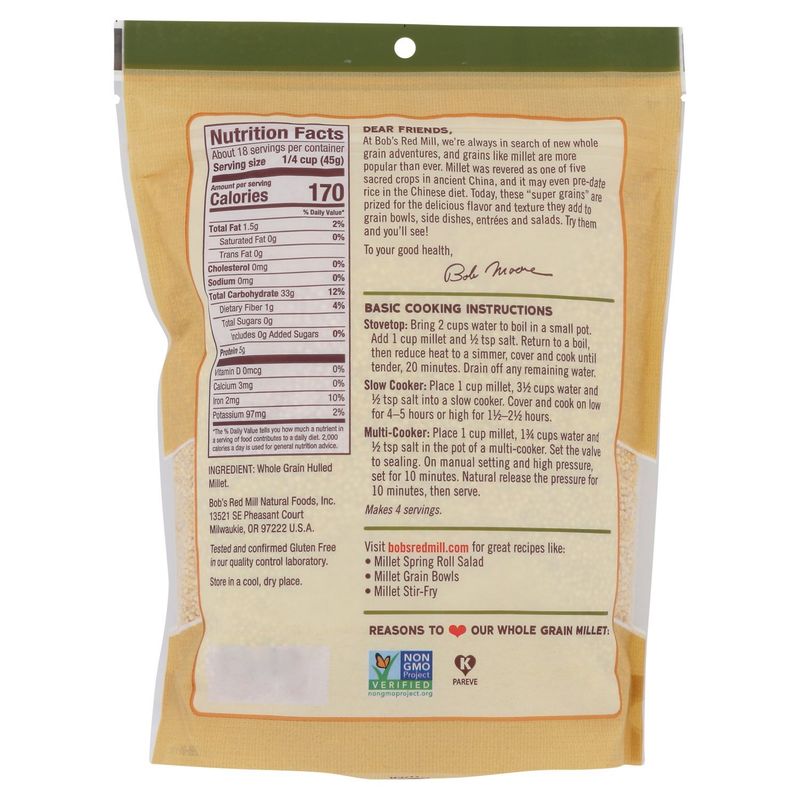 Bob's Red Mill Whole Grain Millet, 28 oz