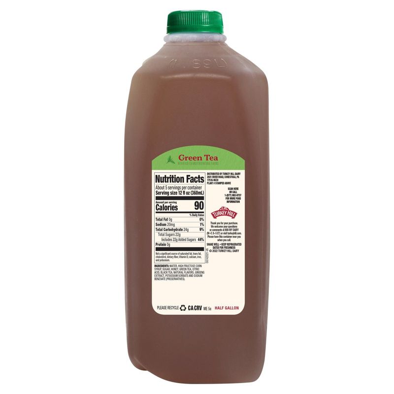 Turkey Hill Green Tea, half gal