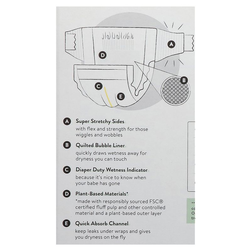 Honest Babe Diapers, 4 Busy Babe, 22-37 lbs, 54 count