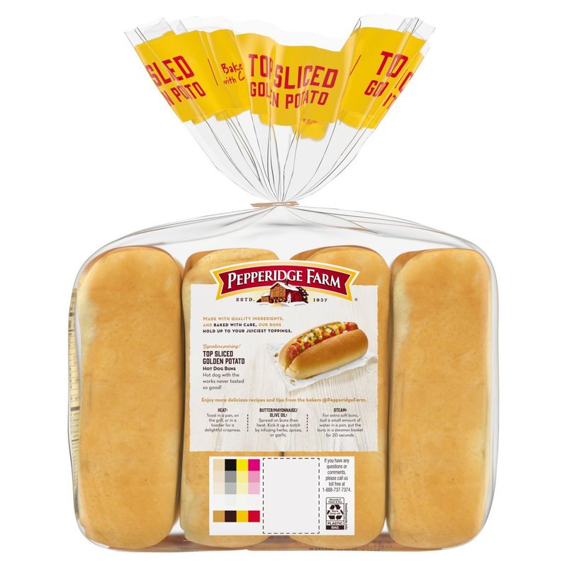 PEPPERIDGE FARM Bakery Classics Top Sliced Golden Potato Hot Dog Buns, 8 count, 14 oz