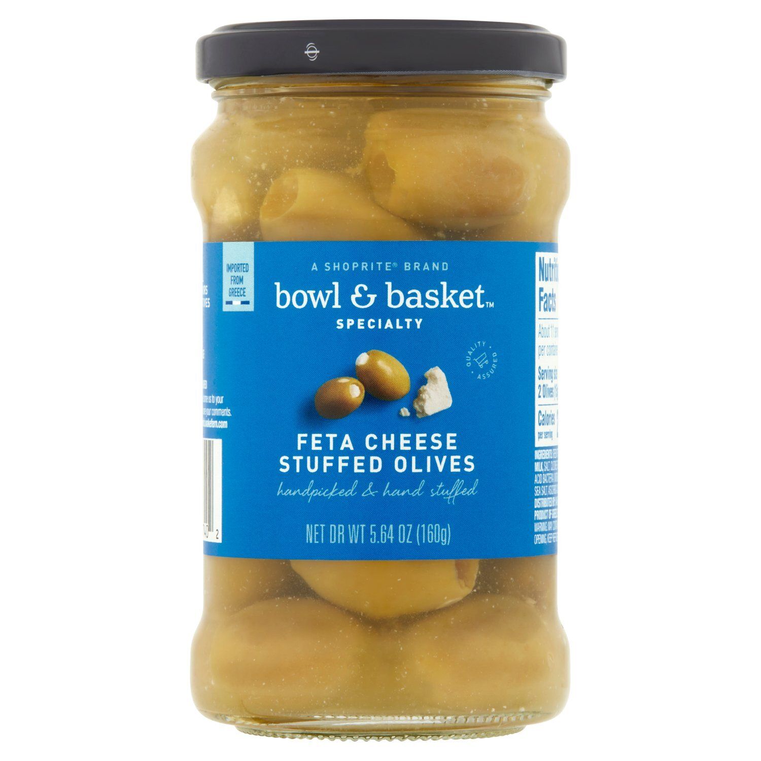 Bowl &amp; Basket Specialty Feta Cheese Stuffed Olives, 5.64 oz