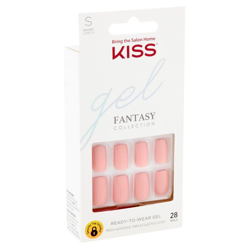 Kiss Gel Fantasy Collection Nails, Short Length, 28 count