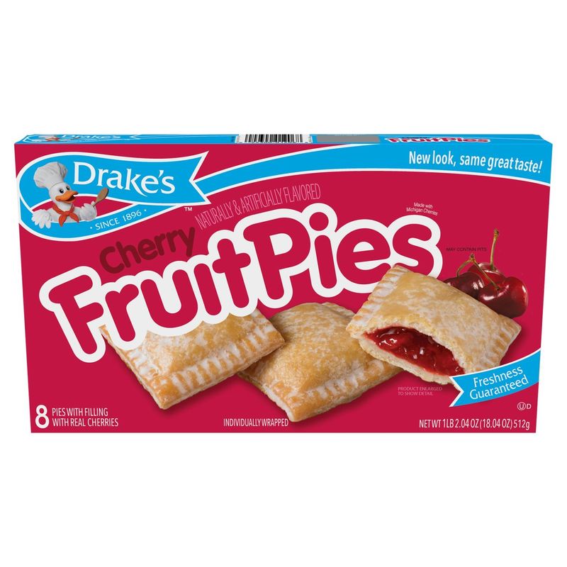 Drake's Cherry Fruit Pies, 8 count, 1 lb 2.04 oz