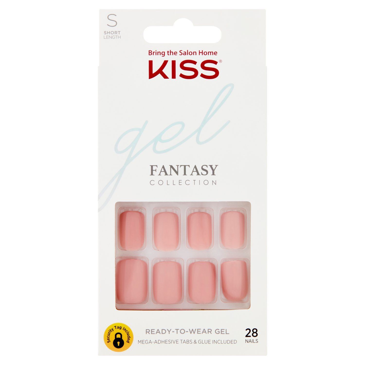 Kiss Gel Fantasy Collection Nails, Short Length, 28 count