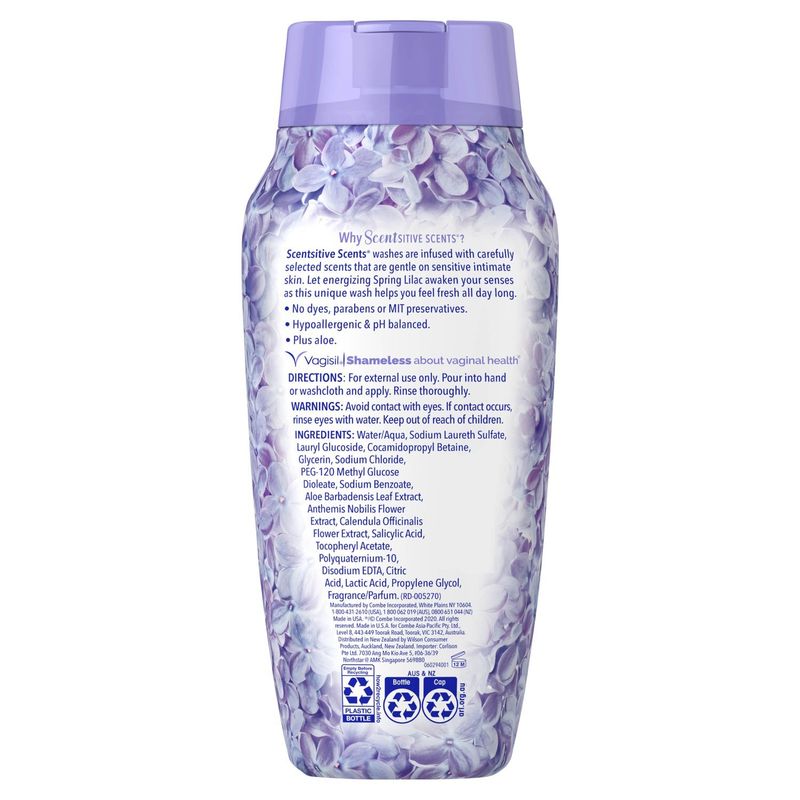 Vagisil Scentsitive Scents Spring Lilac Daily Intimate Wash, 12 fl oz