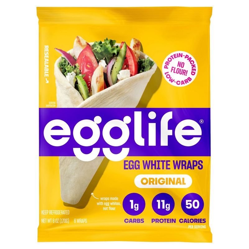 Egglife Original Egg White Wraps, 6 count, 6 oz