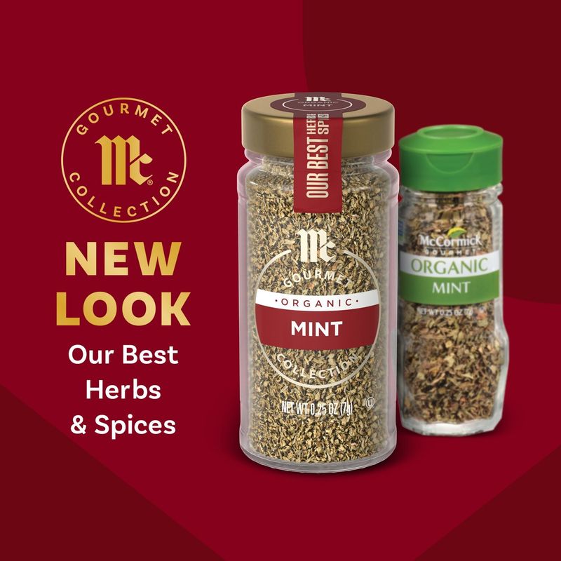 McCormick Gourmet Collection Organic Mint, 0.25 oz