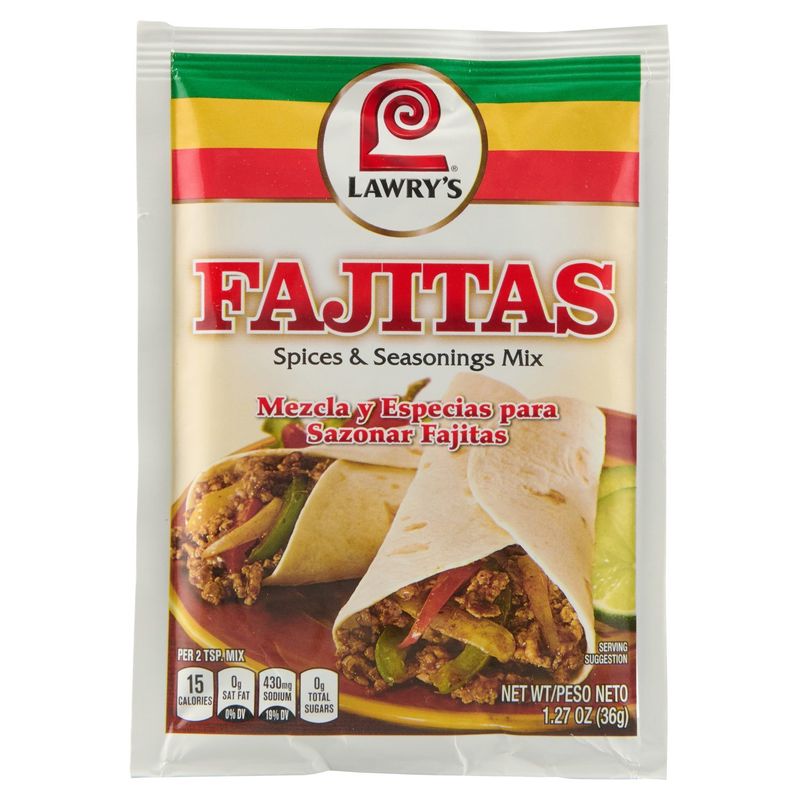 Lawry's Fajitas Spices &amp; Seasonings Mix, 1.27 oz