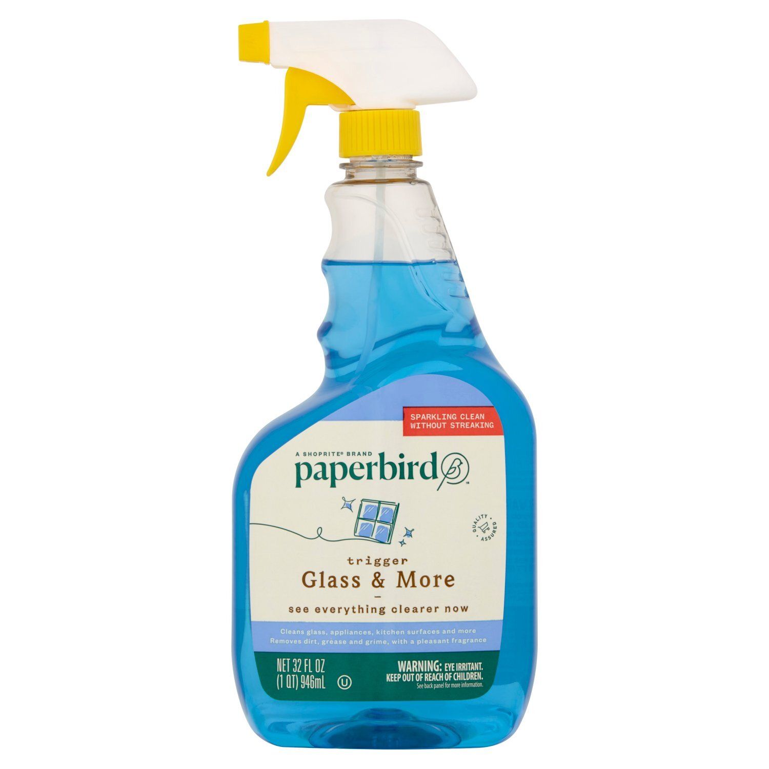 Paperbird Glass &amp; More Trigger Cleaner, 32 fl oz