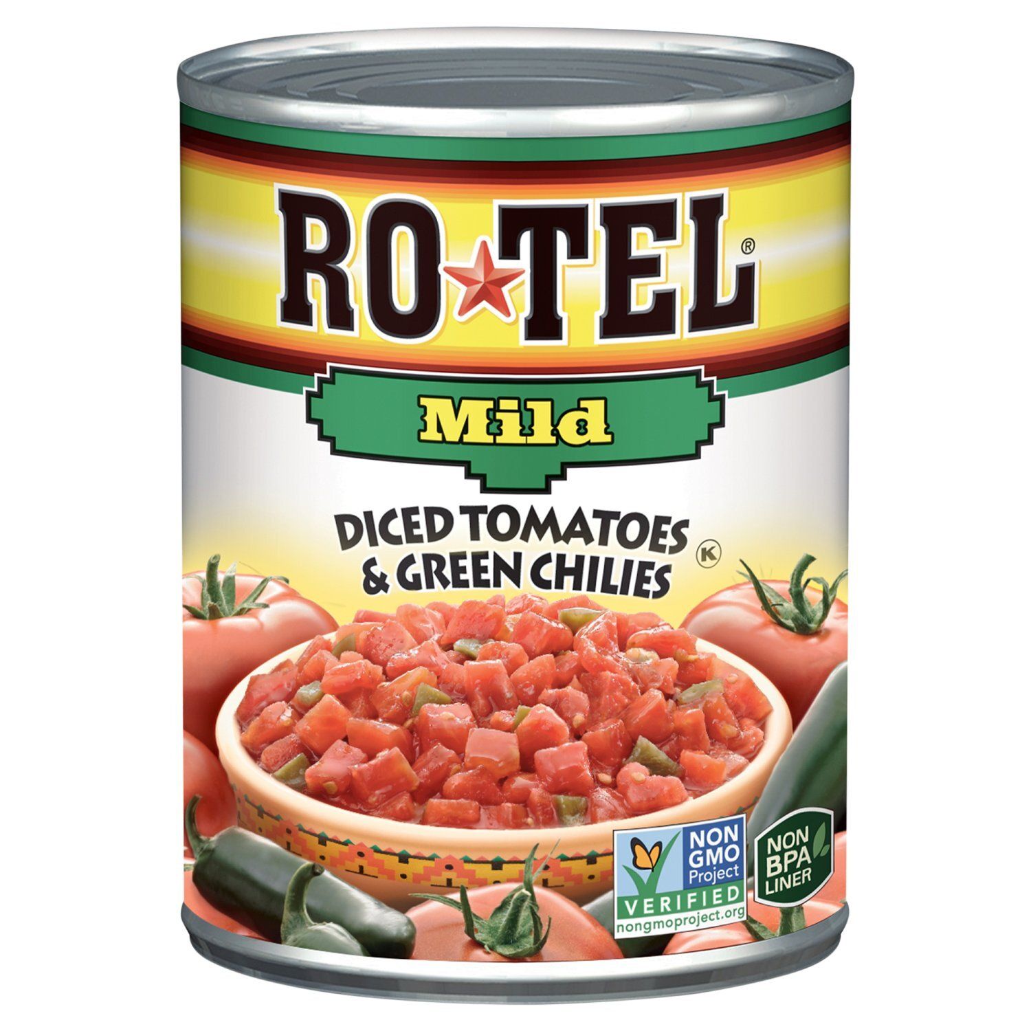 Rotel Mild Diced Tomatoes &amp; Green Chilies, 10 oz