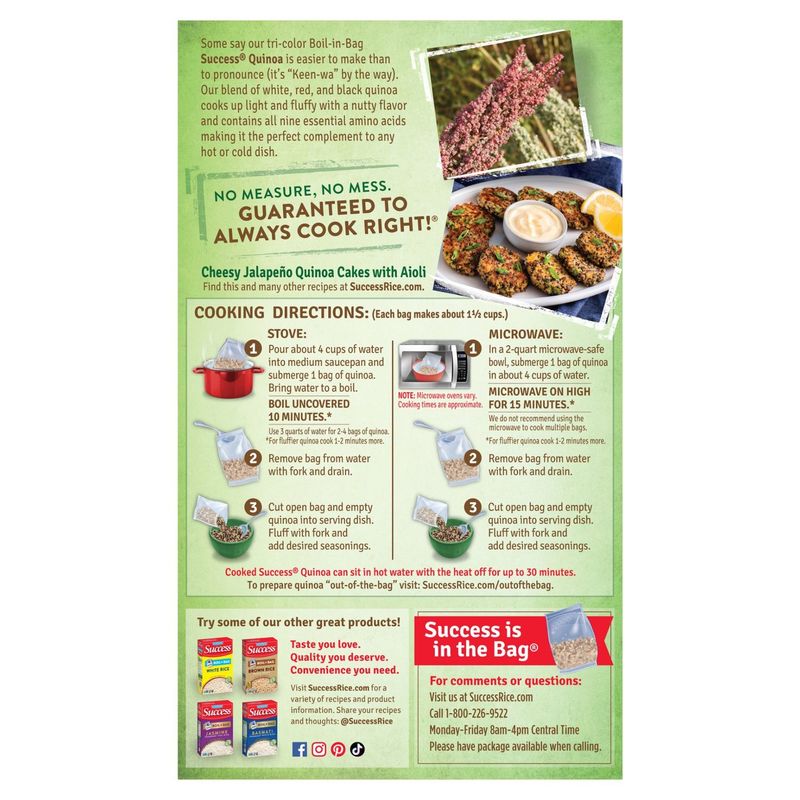Success Boil-in-Bag Tri-Color Quinoa, 4 count, 12 oz
