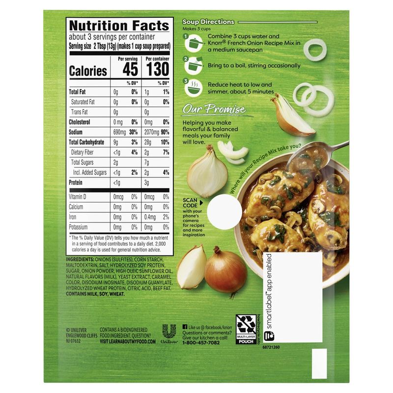 Knorr Soup Mix and Recipe Mix French Onion 1.4 oz