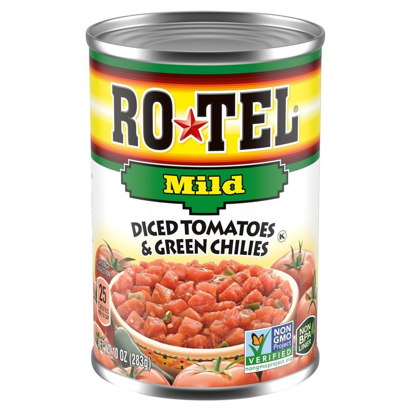 Rotel Mild Diced Tomatoes &amp; Green Chilies, 10 oz