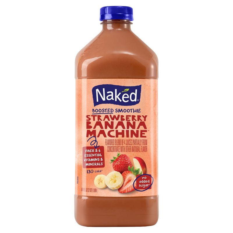 Naked Strawberry Banana Machine Boosted Smoothie, 64 fl oz