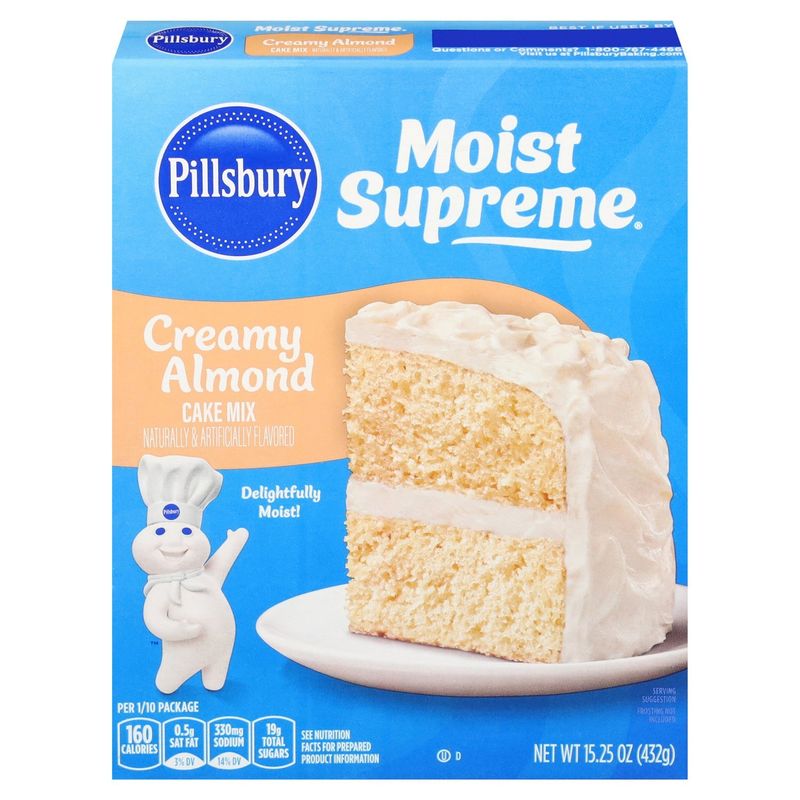 Pillsbury Moist Supreme Creamy Almond Cake Mix, 15.25 oz