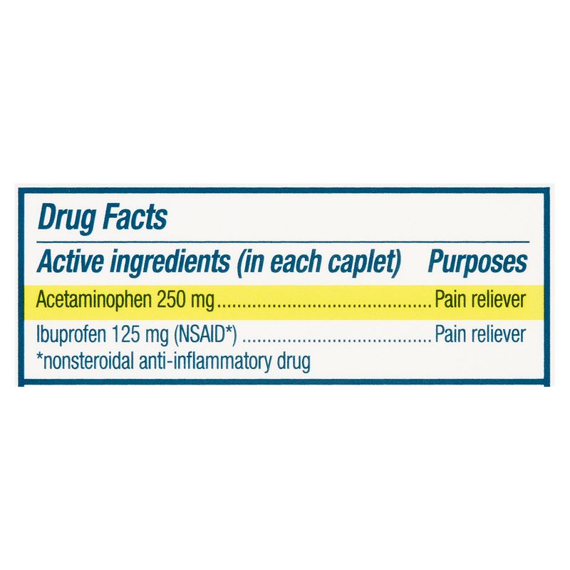 Advil Dual Action with Acetaminophen Caplets, 72 count