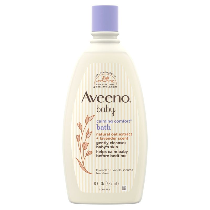 Aveeno Baby Calming Comfort Natural Oat Extract + Lavender Scent Bath, 18 fl oz