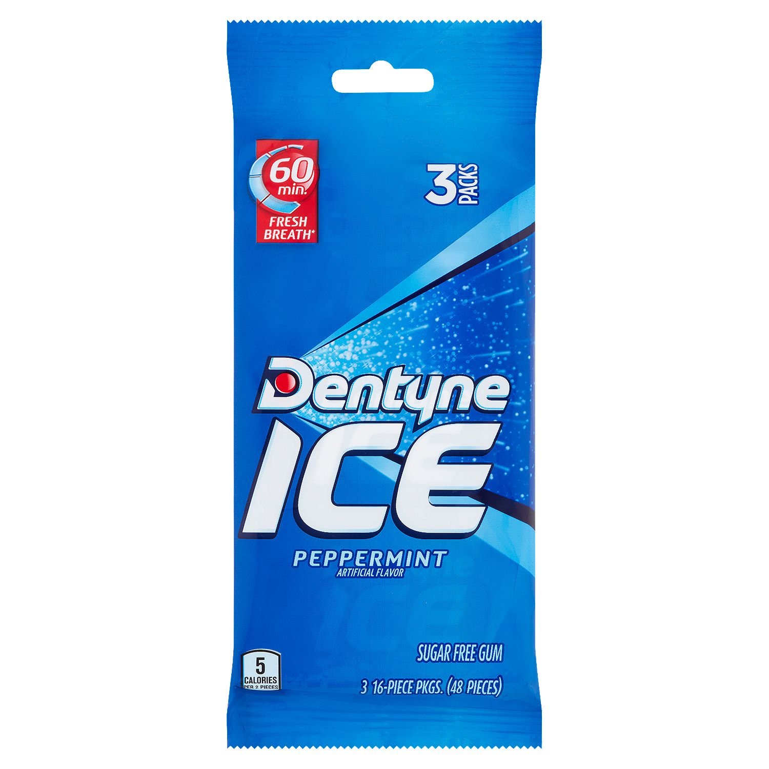 Dentyne Ice Peppermint Sugar Free Gum, 48 count