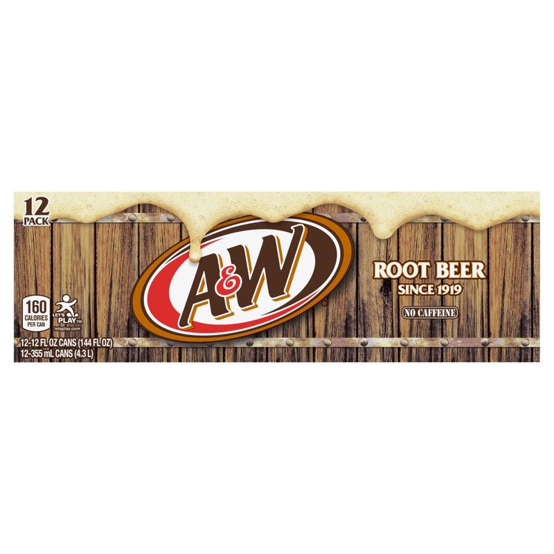 A&amp;W Root Beer, 12 fl oz, 12 count