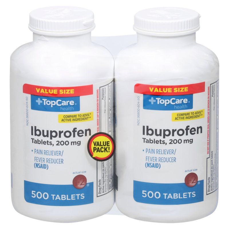 TopCare Health Ibuprofen 200 mg Tablets Value Size, 500 count
