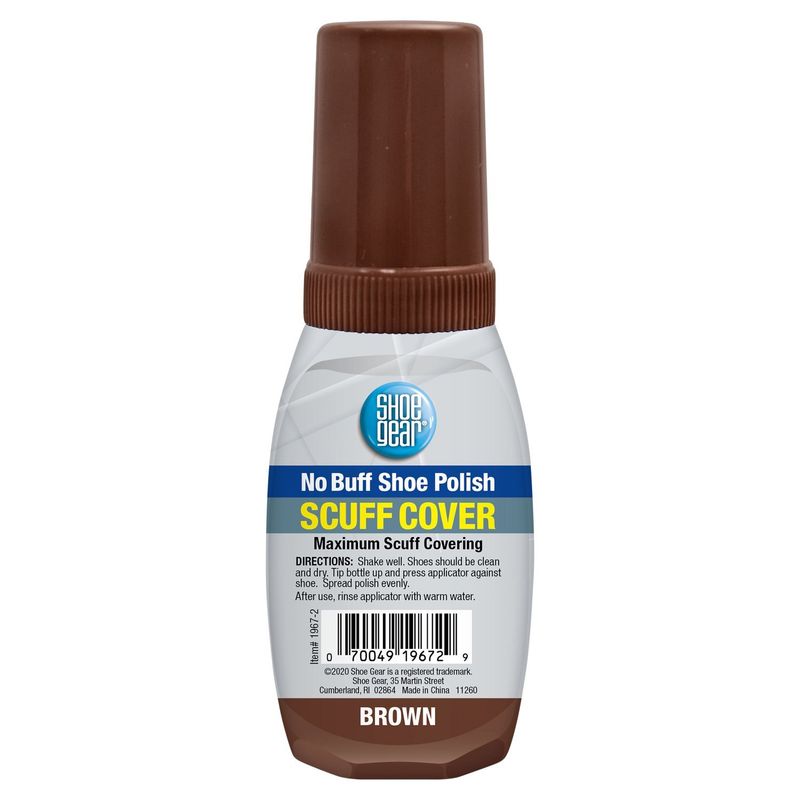 Shoe Gear Brown Scuff Cover No Buff Shoe Polish, 2.5 fl oz