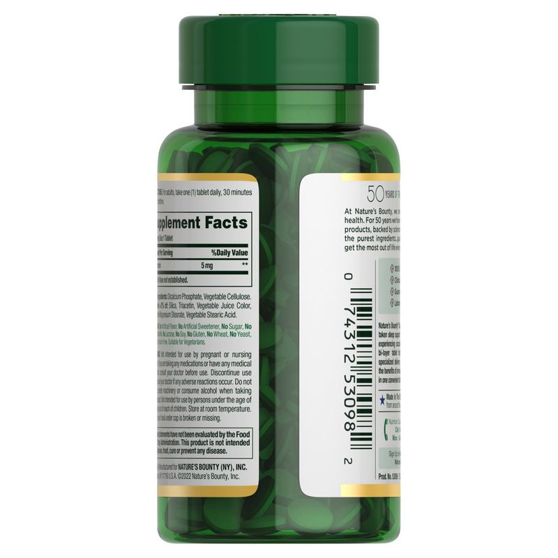 Nature's Bounty Dual Spectrum Melatonin Dietary Supplement, 5 mg, 60 count