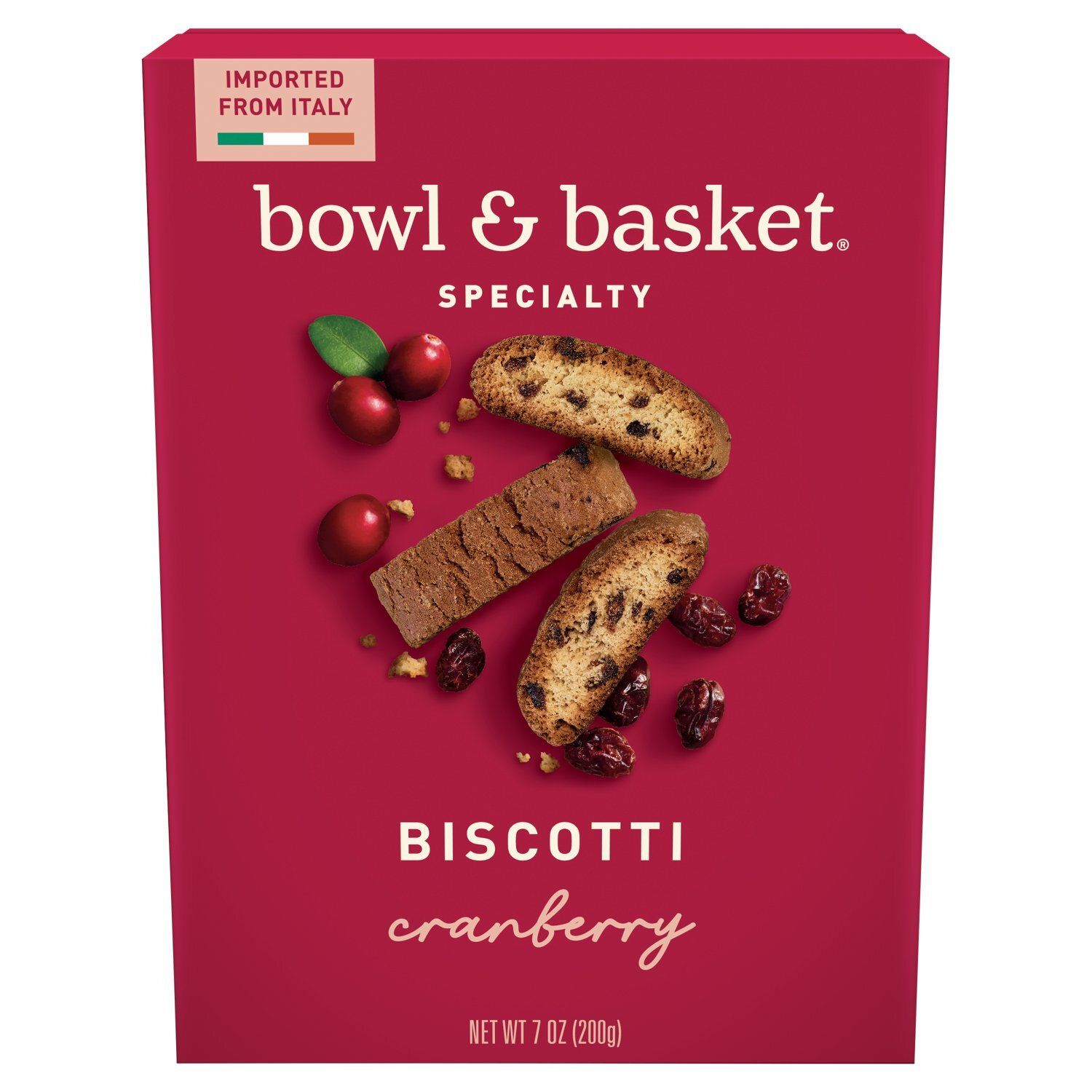 Bowl &amp; Basket Specialty Cranberry Biscotti, 7 oz