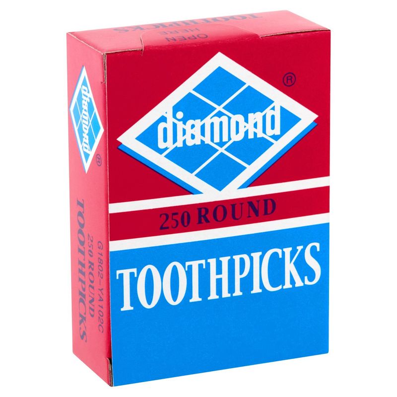 Diamond Round Toothpicks, 250 count