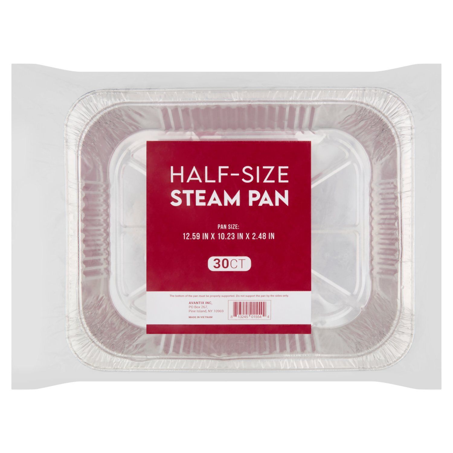 Avantix Half-Size Steam Pan, 30 count