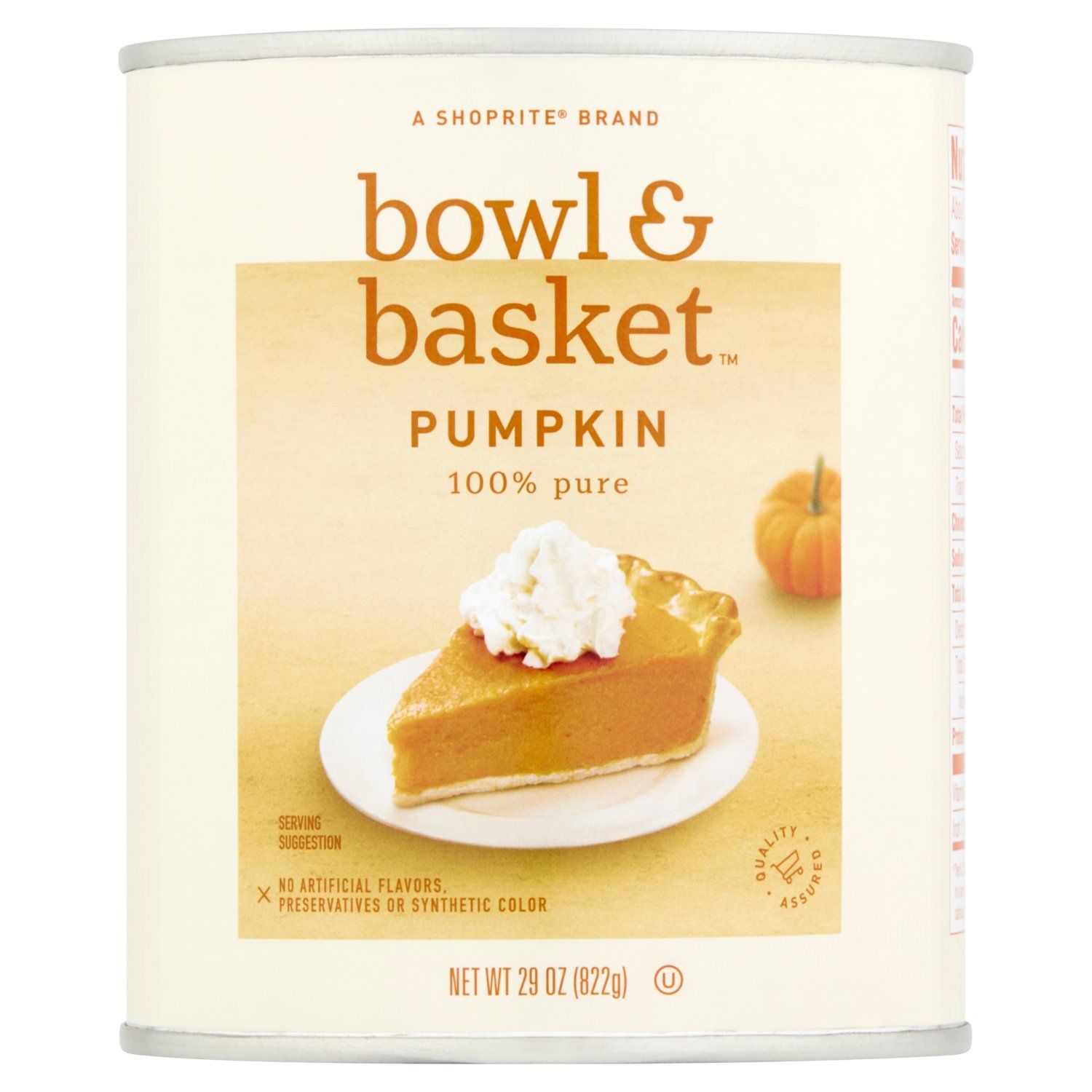 Bowl &amp; Basket 100% Pure Pumpkin, 29 oz