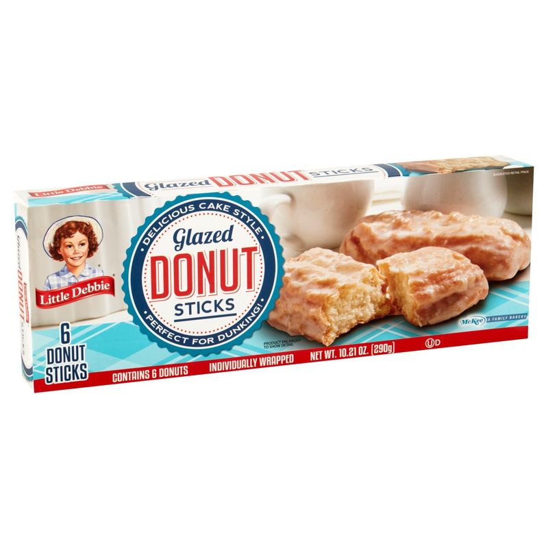 Little Debbie Glazed Donut Sticks, 6 count, 10.21 oz